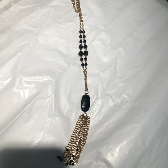 Necklace black/gold long - Picture 1 of 4